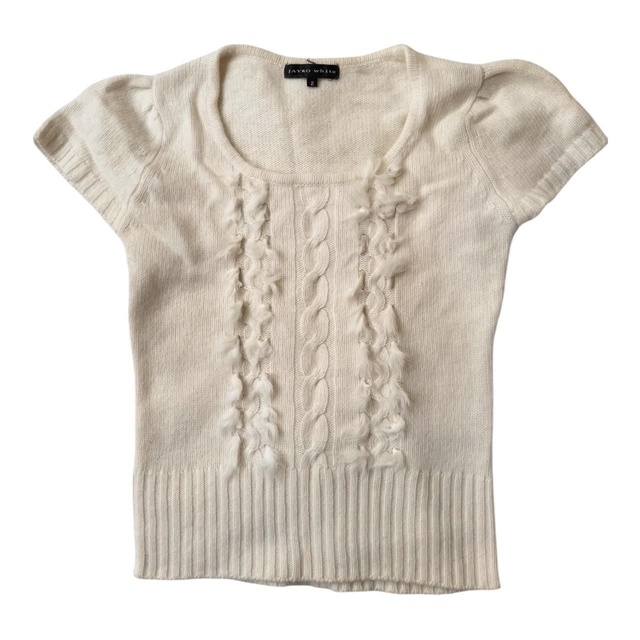 Japanese Brand Coquette Cream Angora Knitted Jumper Material S/M
