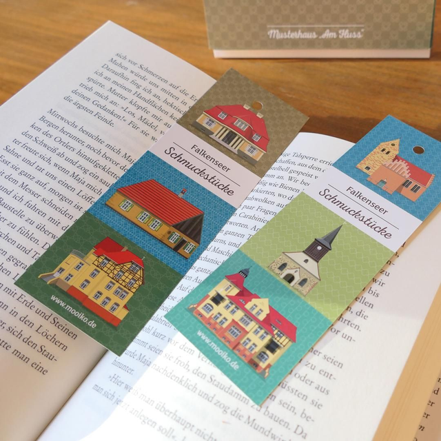 Lesezeichen &quot;Falkenseer Schmuckstücke&quot; (Haus am Fluss)