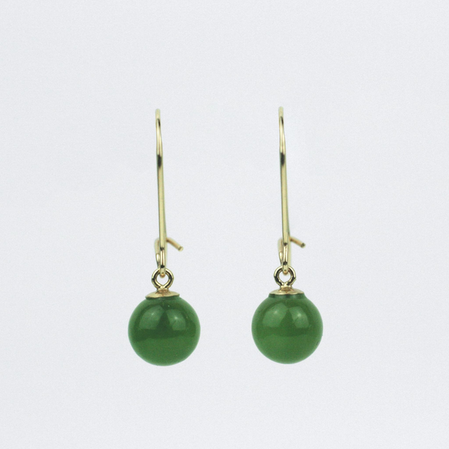 Delicate Green Jade Earrings