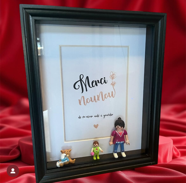 Cadre personnalisé playmobil nounou 