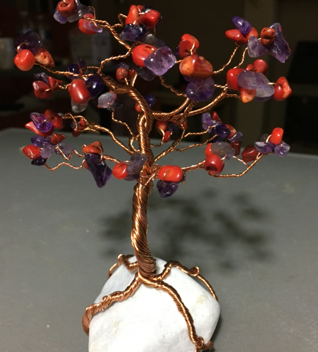 Amethyst and Red Coral Tree