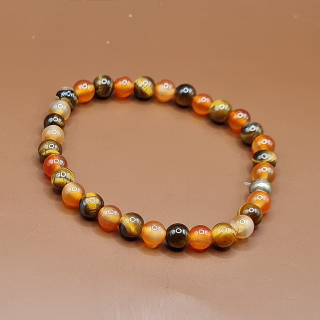 Bracelet Cornaline – œil de tigre