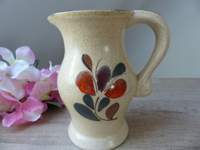 Ancien Petit Pichet Saint Clément - Peint à la Main - Vintage - Fabrication Française - Pichet Décoration Cuisine Rustique Maison Campagne