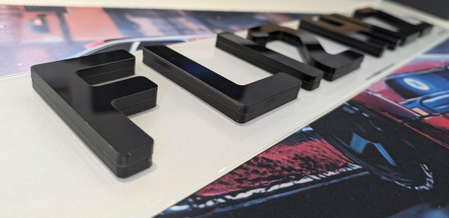 10mm Gloss Black 4D Laser Cut 