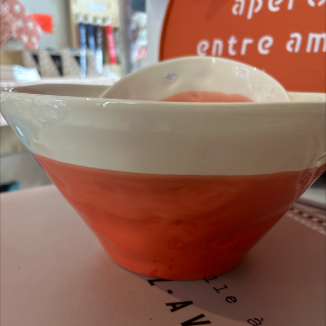 Saladier grand modèle rouille 