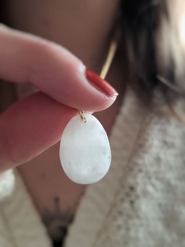 Collier pierre de lune arc-en-ciel - Intuition féminine