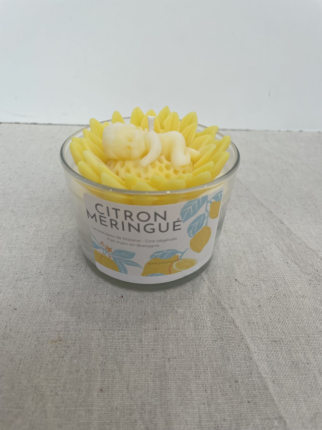 Bougie "petit ange" parfum citron meringué