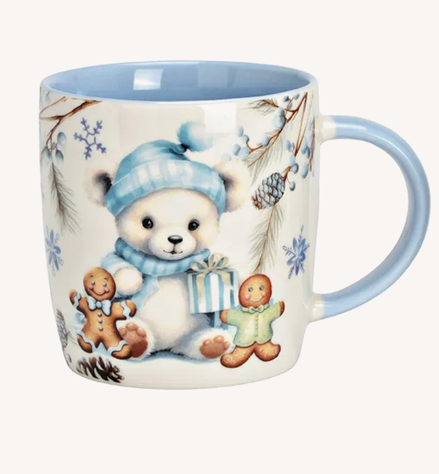 Mok beer decor blauw