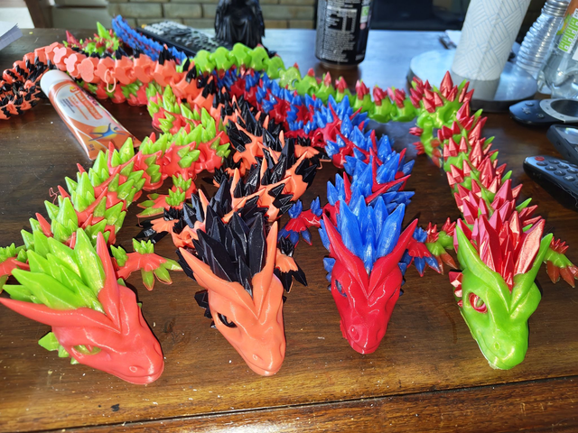 Charlie – 70 cm Flexi Articulated Dragon Toy – UK Made