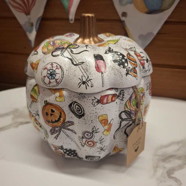 Decoupage Glass Treat Jar
