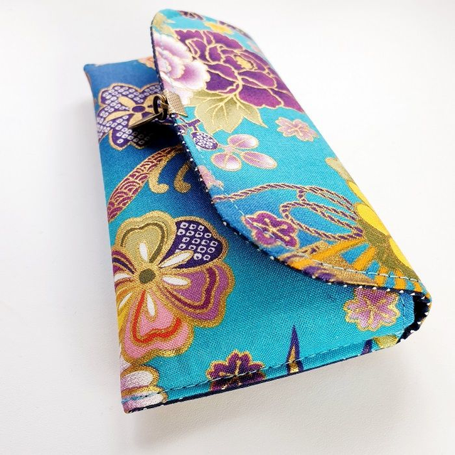 Étuis à lunettes sur mesure "Akane" bleu turquoise