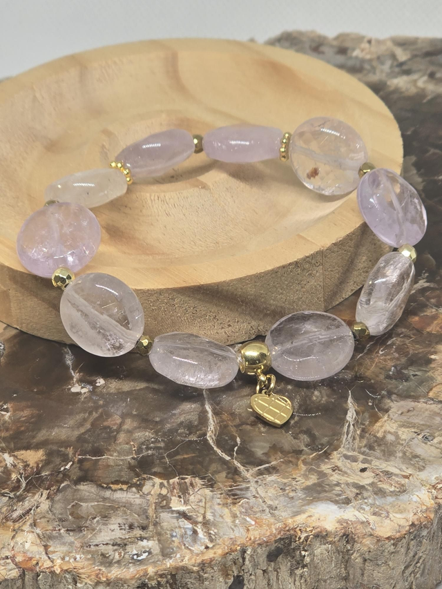 Bracelet Améthyste ronde 1,5 cm 