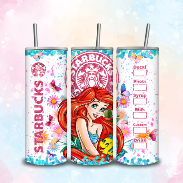 Tumbler Starbuck Paillettes Ariel