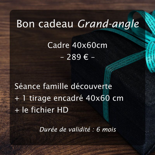 Bon cadeau "Portrait de famille" - Grand-angle - 40x60 cm