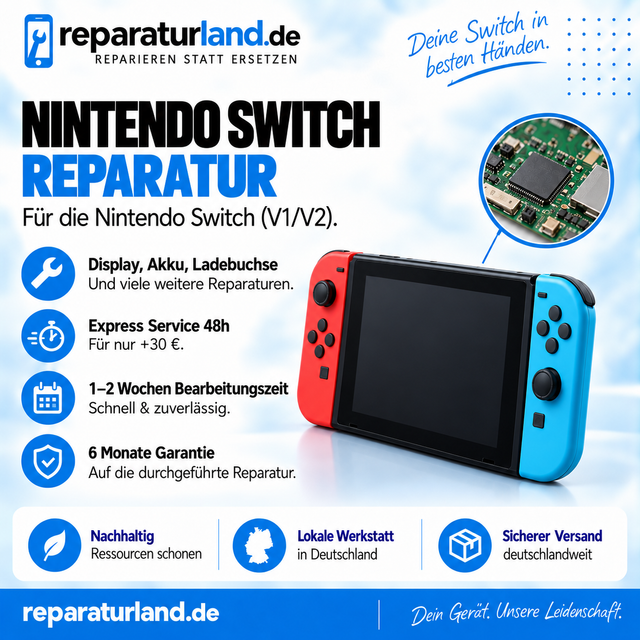 Nintendo Switch – Kopfhörerbuchse-Austausch | Reparaturland