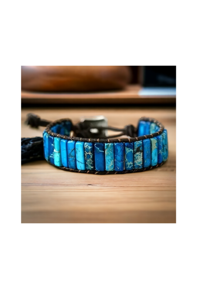 Naturstein-Armband Water