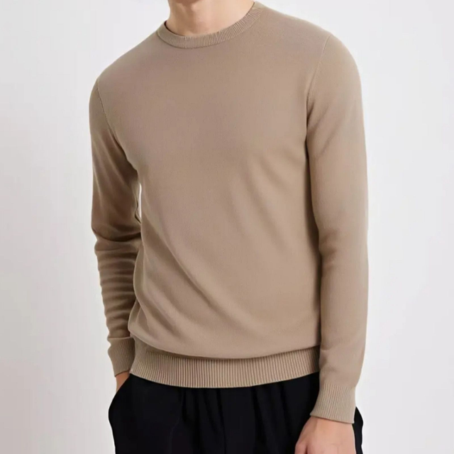 Maglioncino slim fit Invernale tinta unita D.Beige