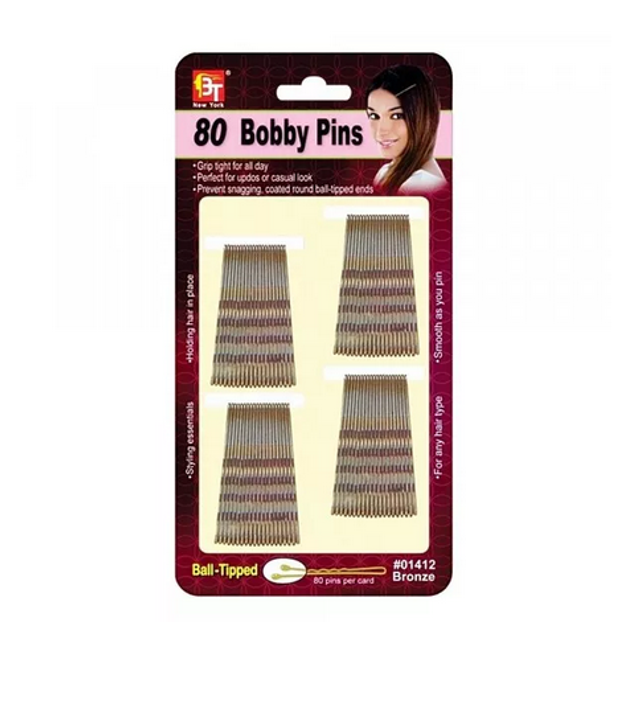 BT: 80 Ball Tipped Bobby Pins - Bronze 
