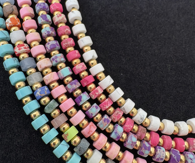 Natural Stone Necklace Summer Vibes 