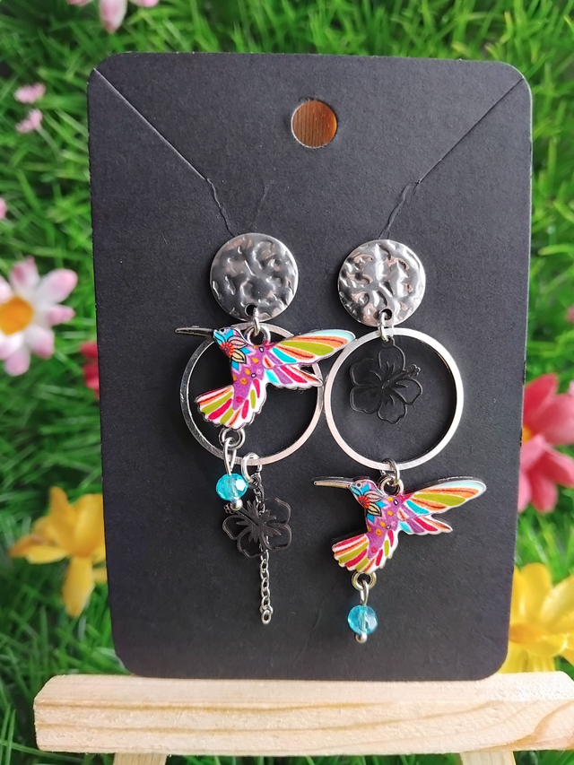boucles d'oreilles colibris 