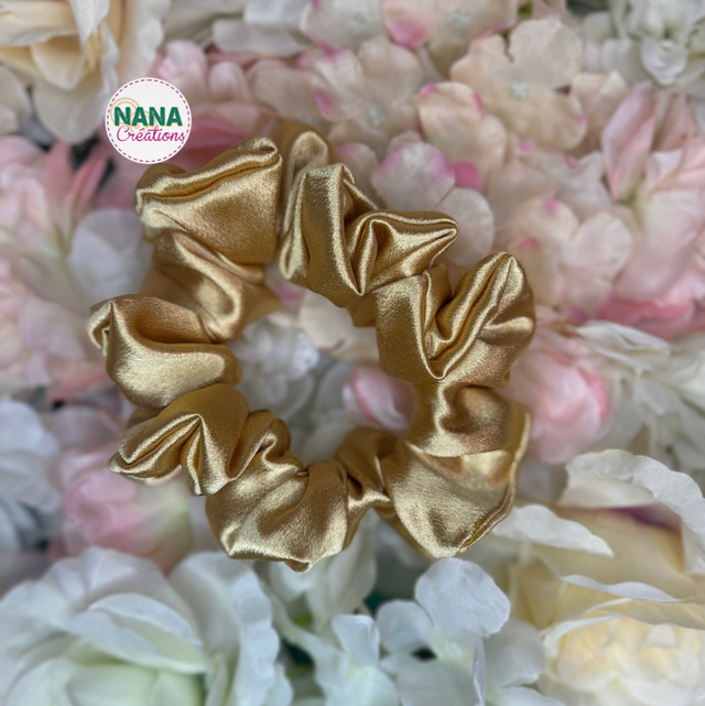 Pack Lumière Trio : Bonnet Satin + Chouchou + Chouchou Fleur