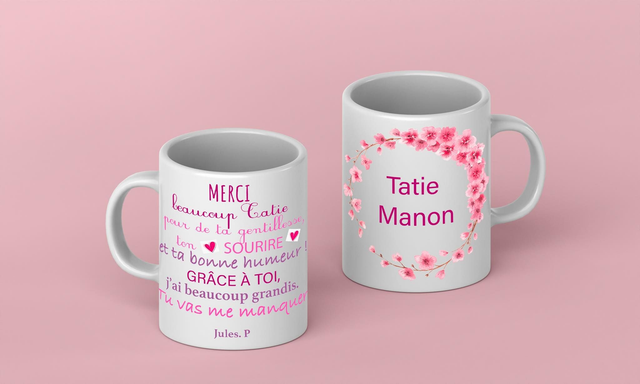 Mug enseignant Fleurs de cerisier