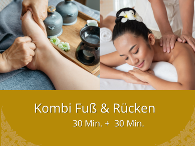 Gutschein Kombi Massage Fuß & Rücken