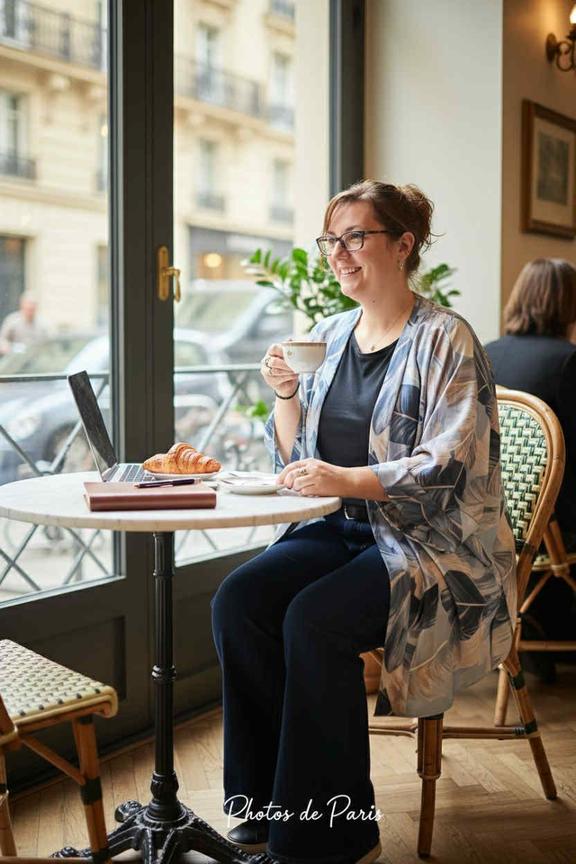 Kimono Cousu Soie en soie motif plumes – Taille unique 44-56