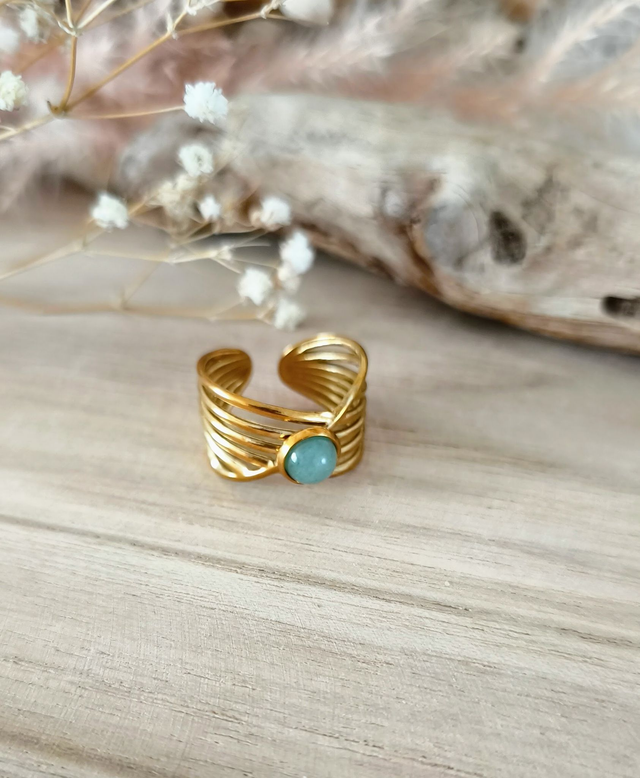 Bague Infini Aventurine verte