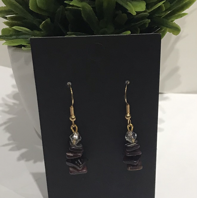 Brown Dangling Earrings-BDE112
