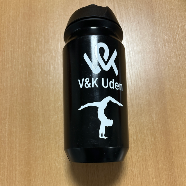 Bidon Turnen dames zwart wit opdruk