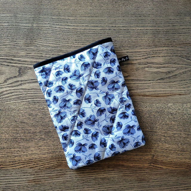Pochette pour livre Maxi Poche : Fleurs bleues