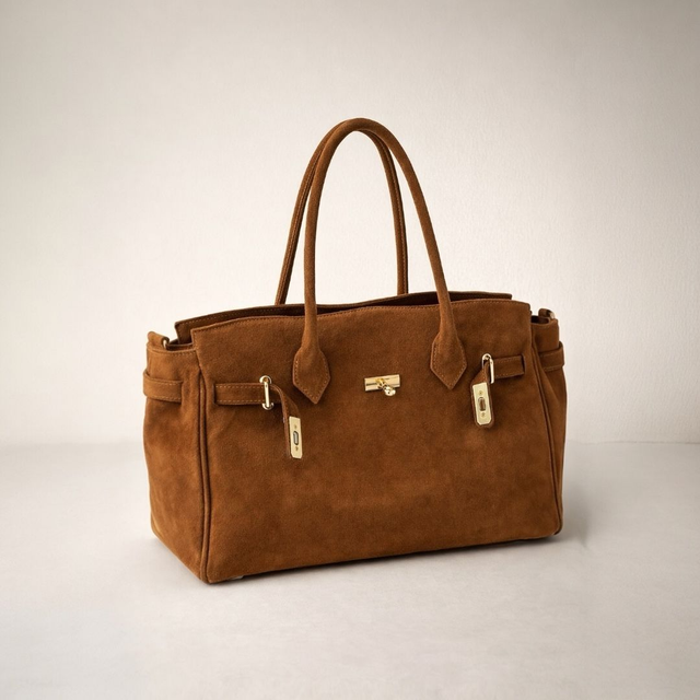 OLLY tote bag - scamosciata 