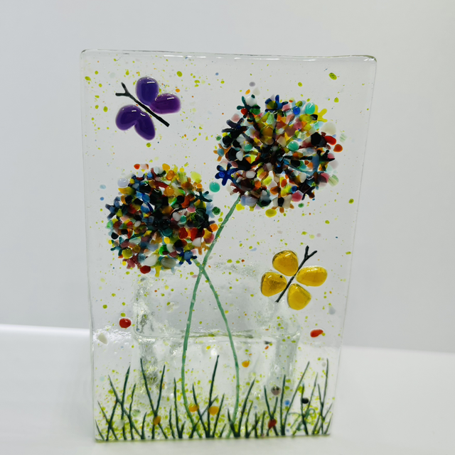 Rainbow Coloured Allium Oblong Tealight Holder