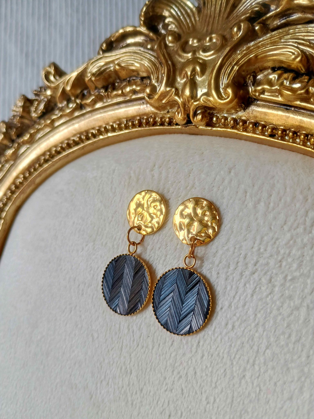 Boucles d'oreilles MARTELÉE Chevron noir