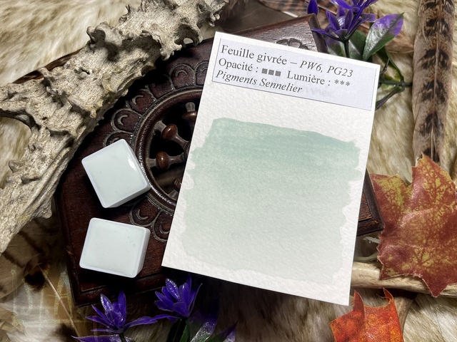 Feuille givrée Aquarelle