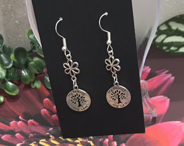 Silver Dangling Earrings- SDE112