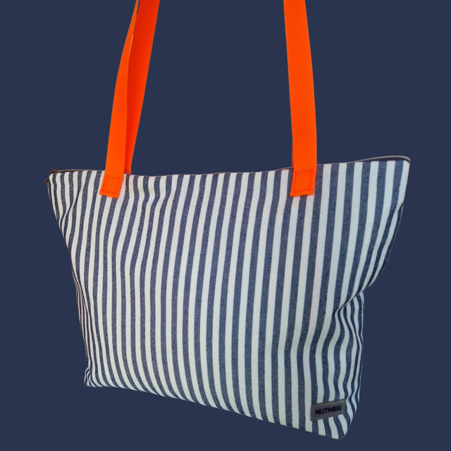 Shopper Bag Blue Stripes 