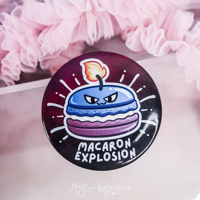 Badge 56mm Macaron Explosion