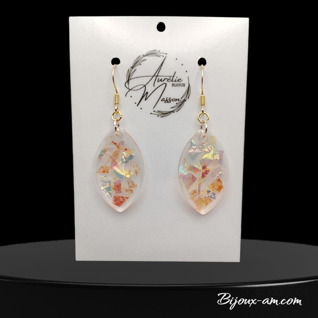 Boucles d'oreilles résine