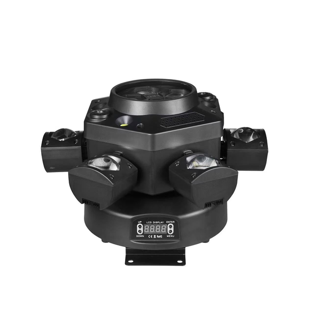 Luz de cabeza móvil con 6 cabezales, tipo ojo de abeja, luz estroboscópica y láser