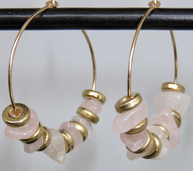 Créole en Quartz rose