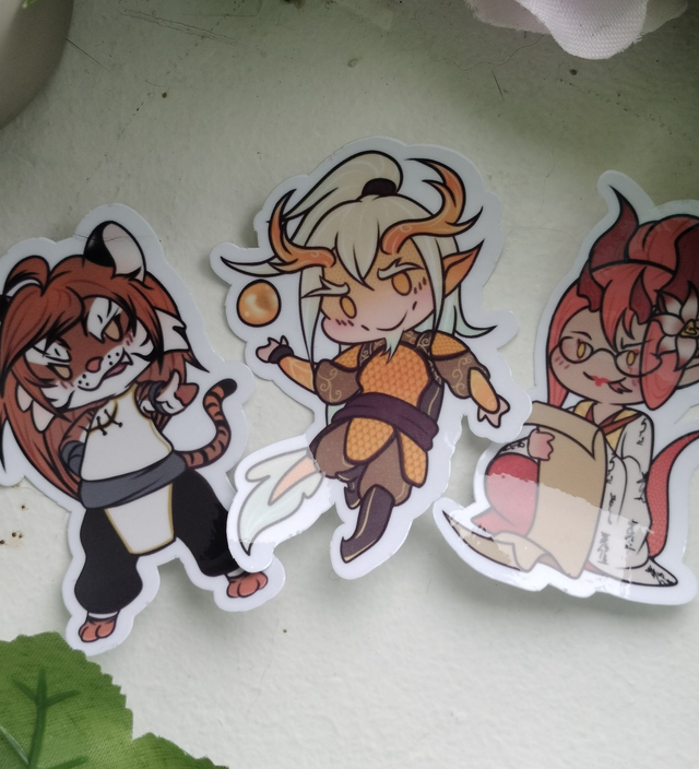 Lot de 3 autocollants #3 : Signe du zodiaque chinois