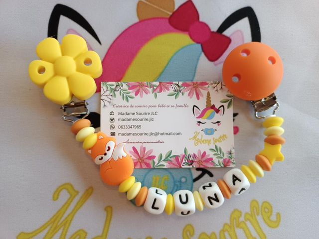 Attache doudou Renard