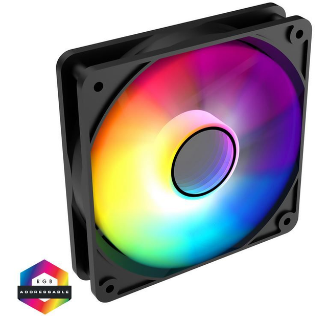 CiT Halo 120mm Infinity ARGB Black 4pin PWM PC Cooling Fan