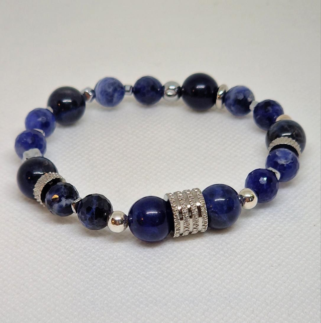 Bracelet Sodalite en 1cm et 0,8 cm