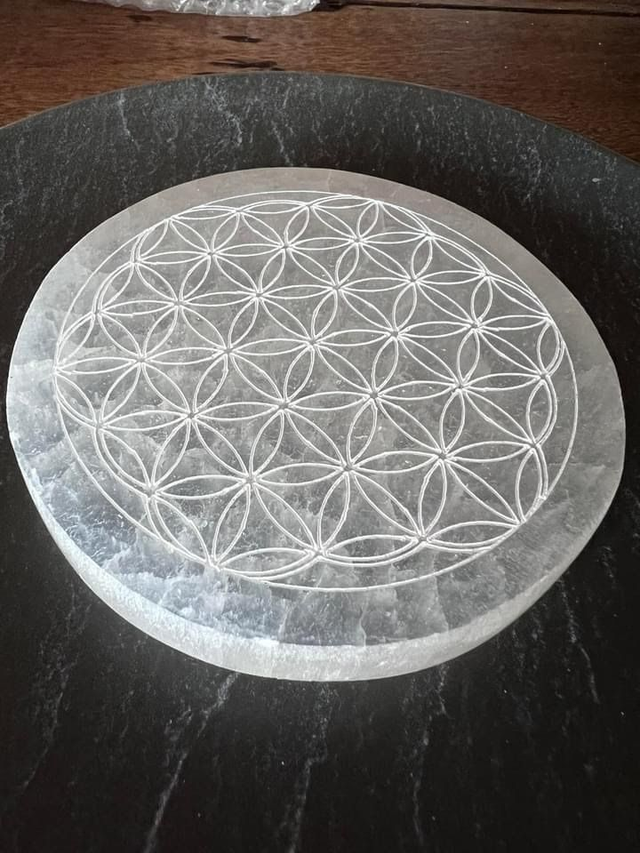 Fleur de vie en Sélénite 14cm