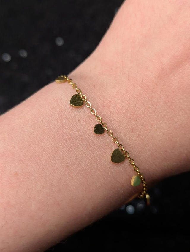 Bracelet breloque cœurs 