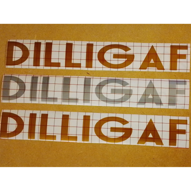 DILLIGAF Car Sticker Decal - Funny Car Sticker