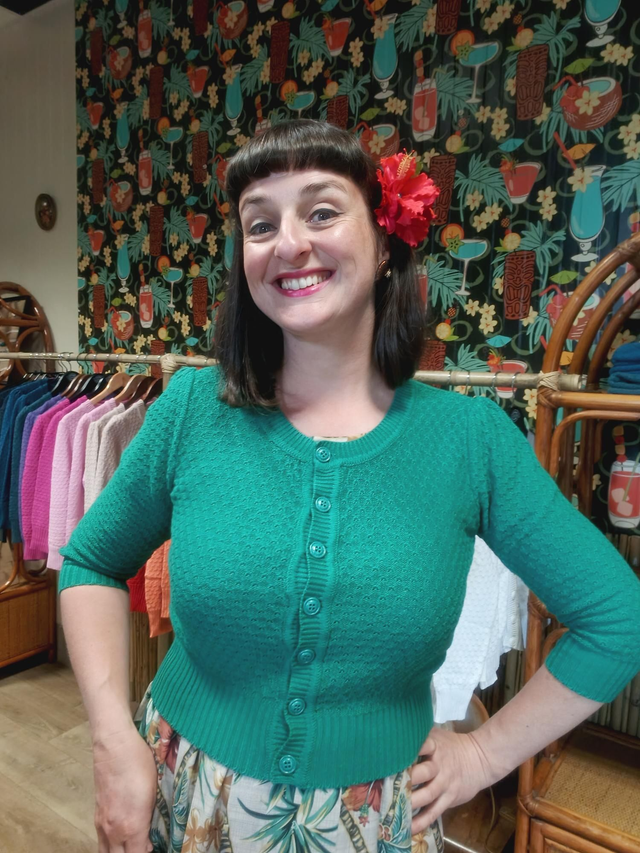 Cardigan menthe à l'eau 